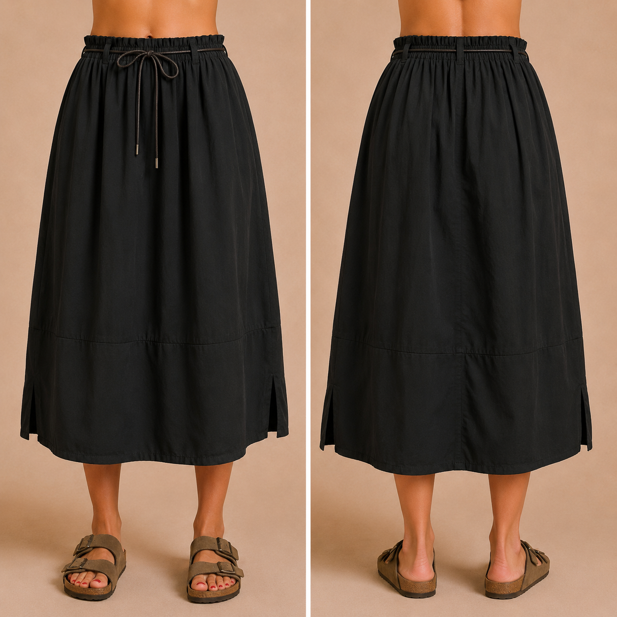 Gonna Donna Midi con Cintura