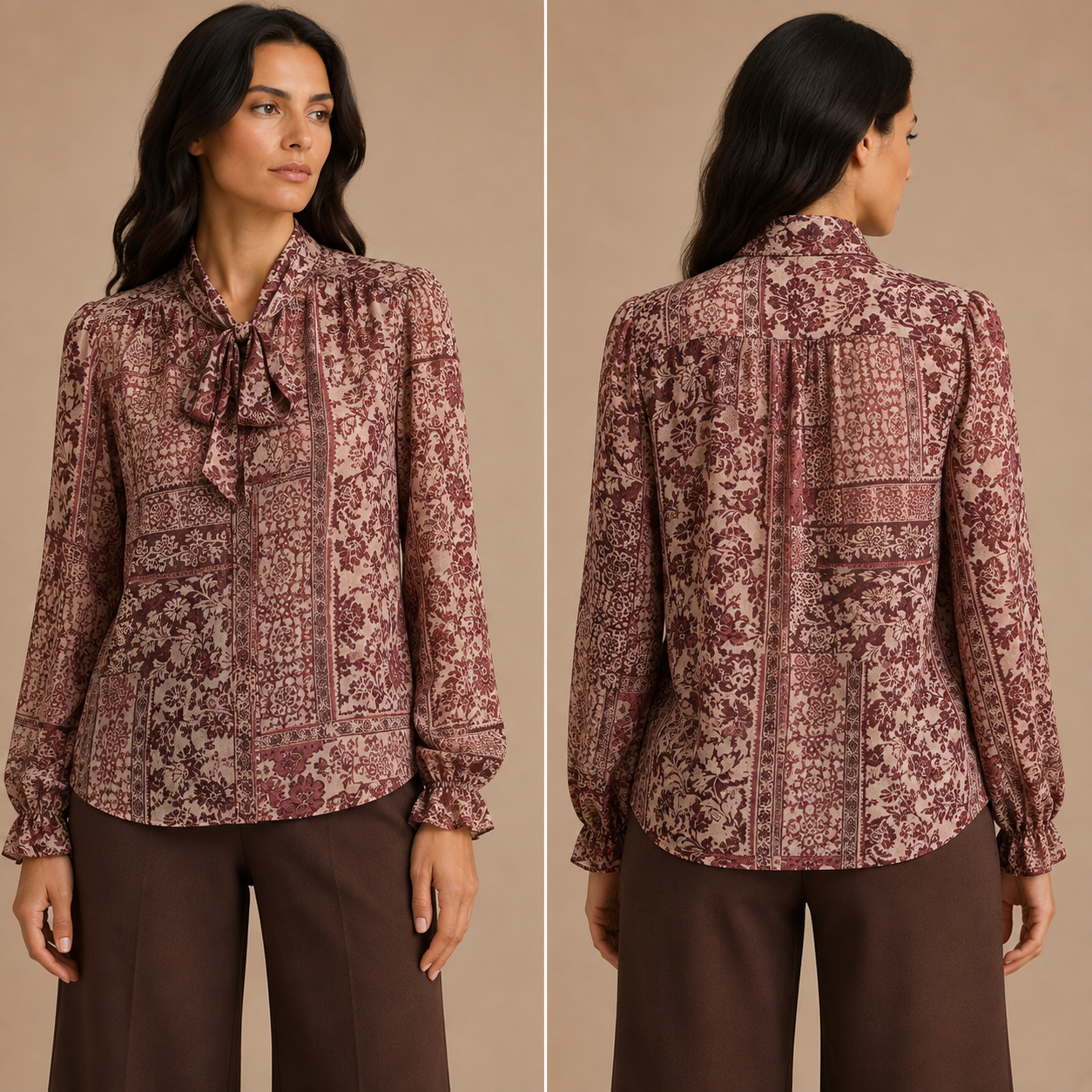 Camicia Donna Fantasia con Fiocco Mimì-Muà