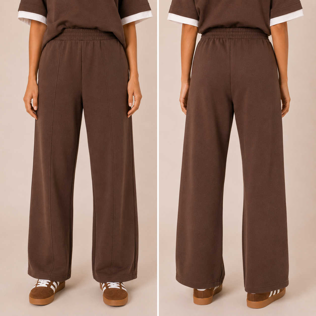 Pantalone Tuta wide leg con coulisse