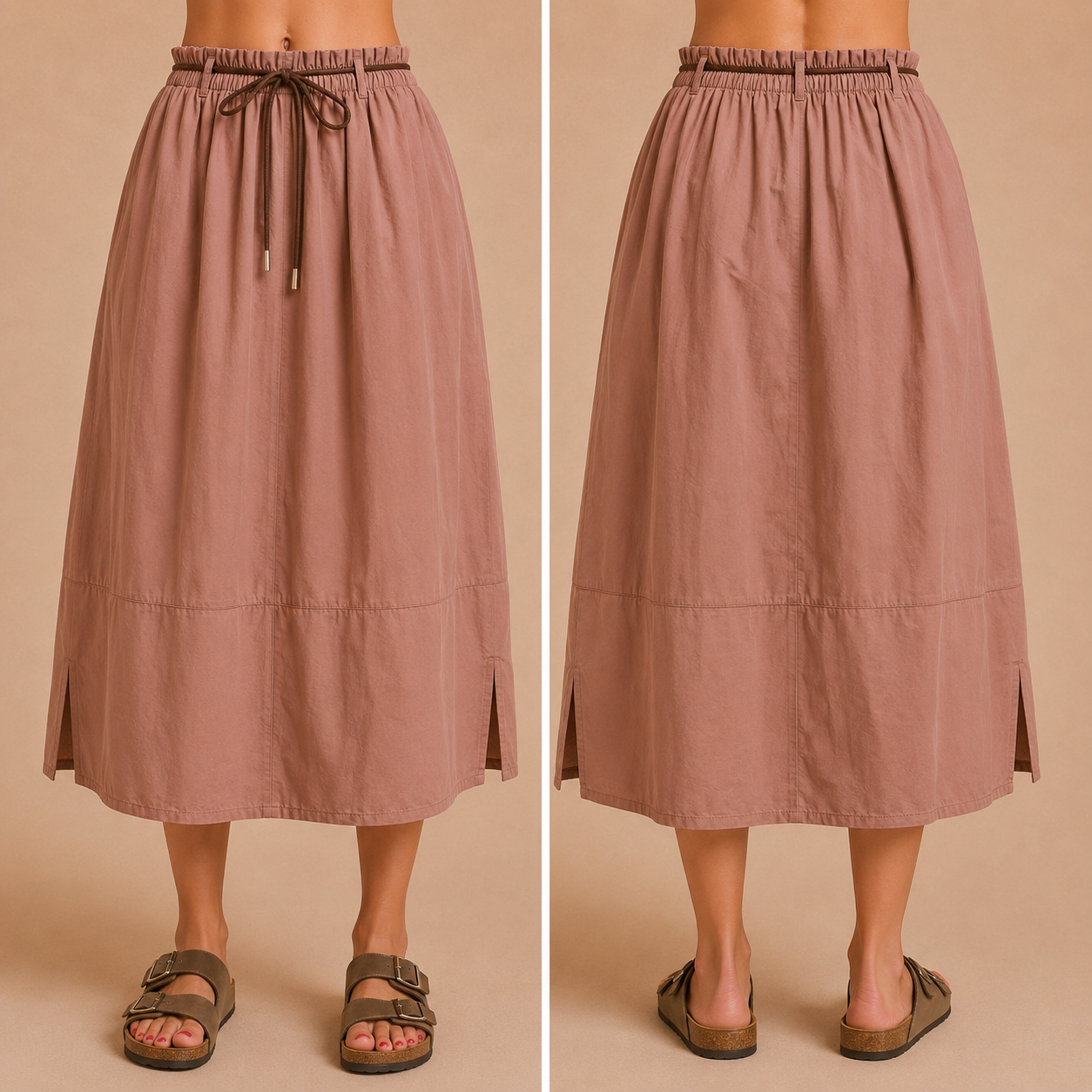 Gonna Donna Midi con Cintura