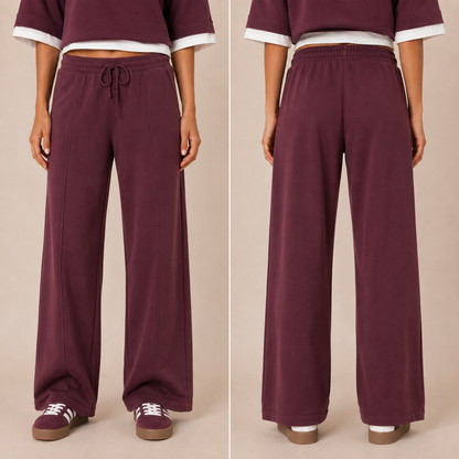 Pantalone Tuta wide leg con coulisse