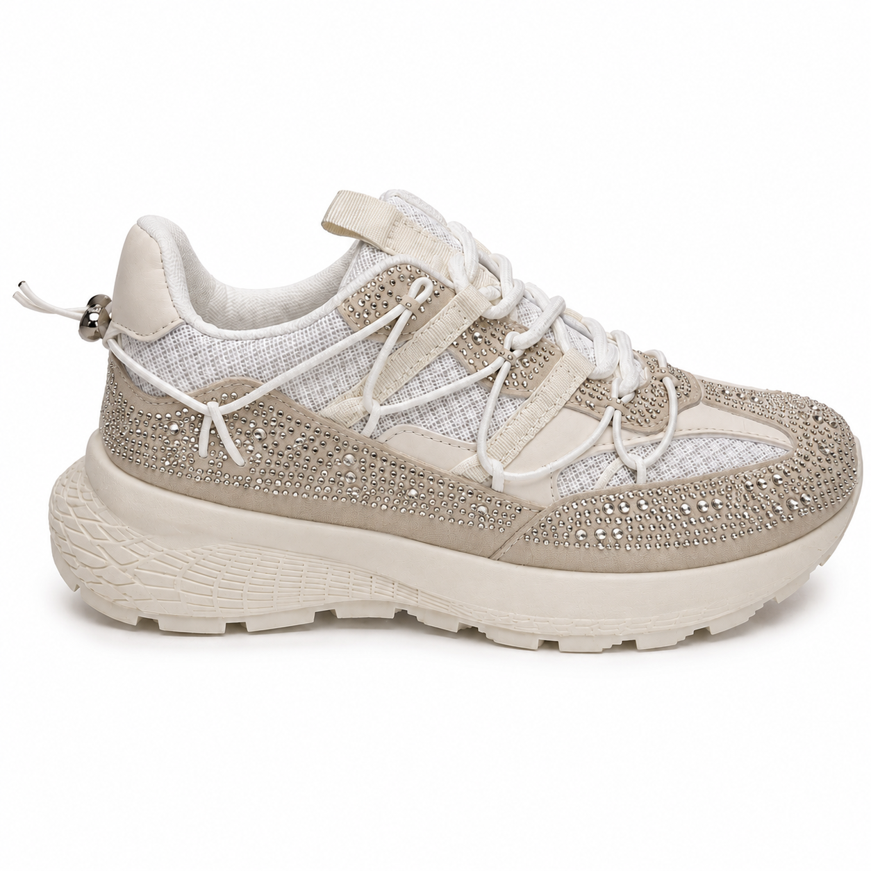 Sneakers Donna Chunky con Strass