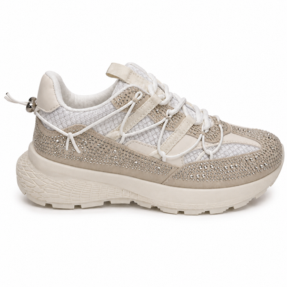 Sneakers Donna Chunky con Strass