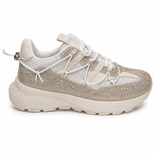 Sneakers Donna Chunky con Strass