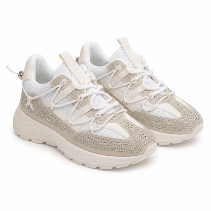 Sneakers Donna Chunky con Strass