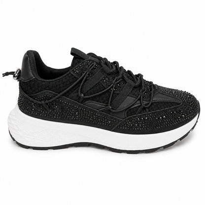 Sneakers Donna Chunky con Strass