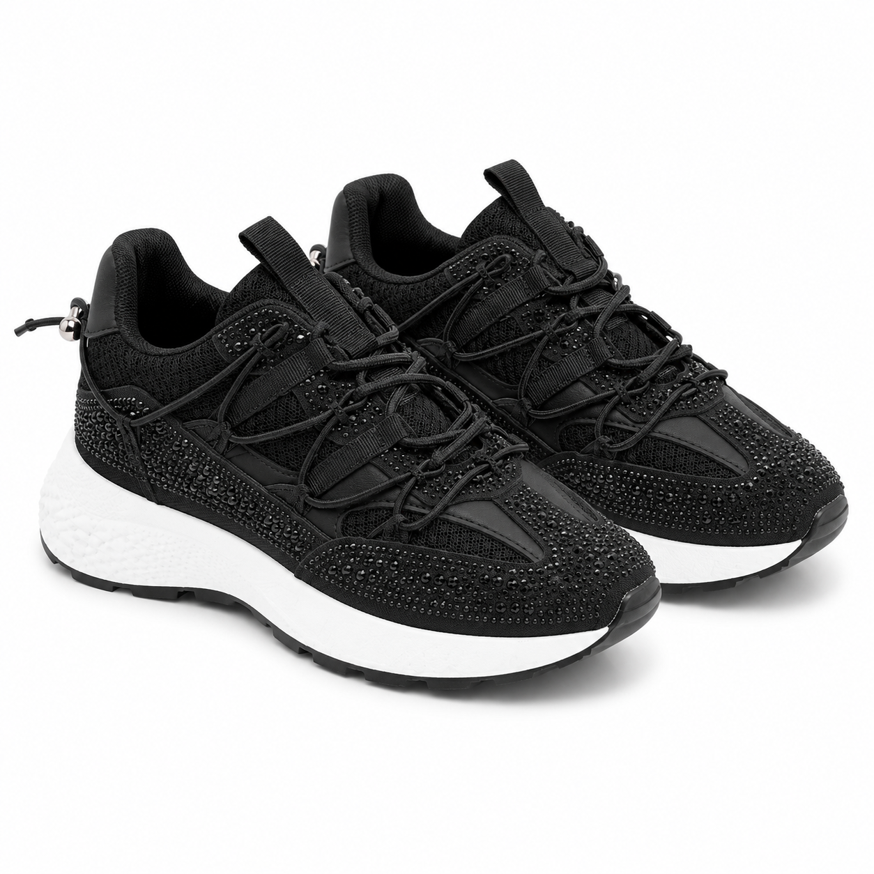 Sneakers Donna Chunky con Strass