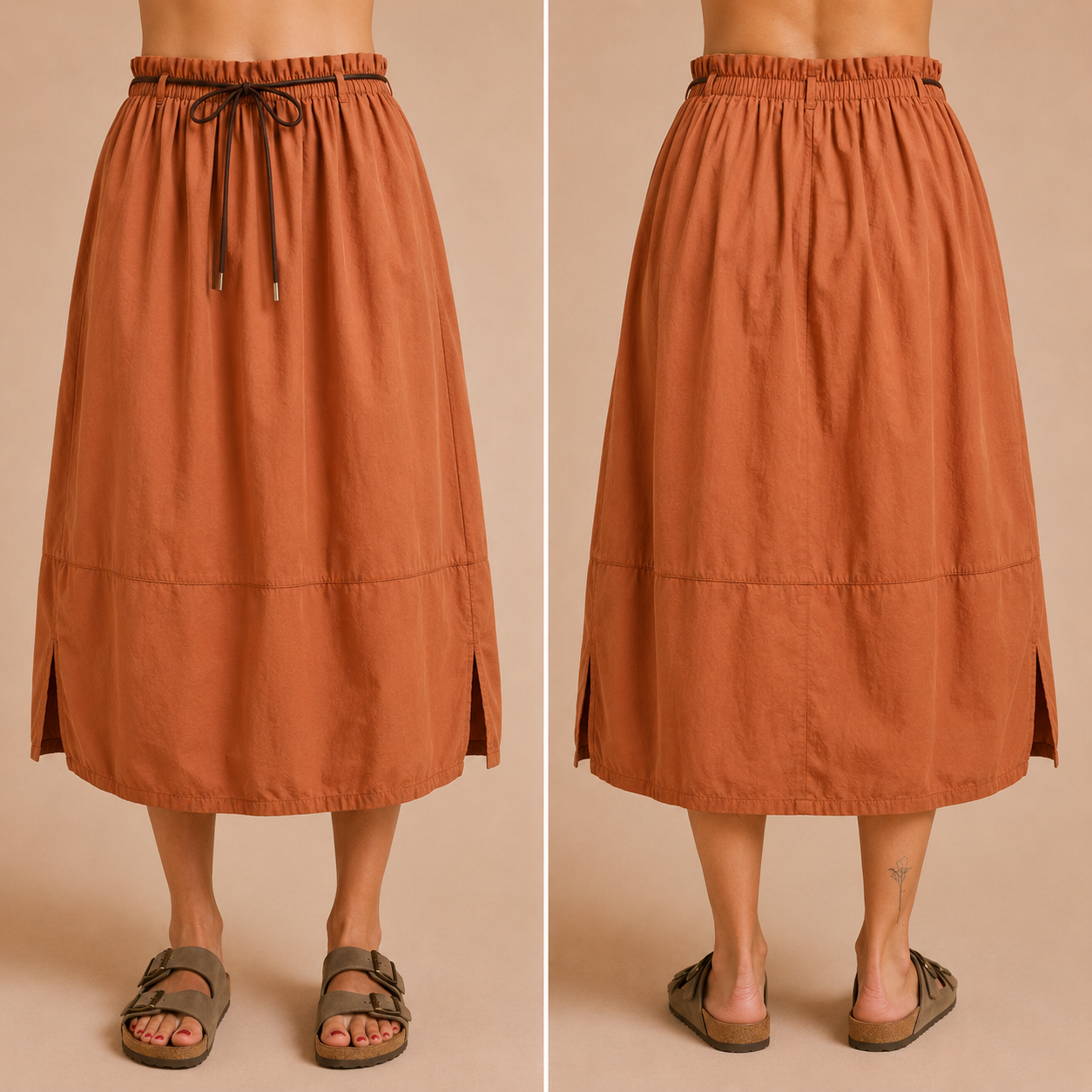 Gonna Donna Midi con Cintura