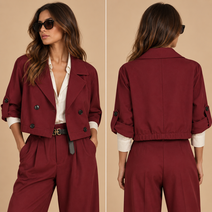 Giacca cropped doppiopetto – Altamira