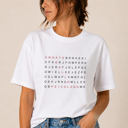 T-Shirt Donna “Andate dallo Psicologo” Bianca