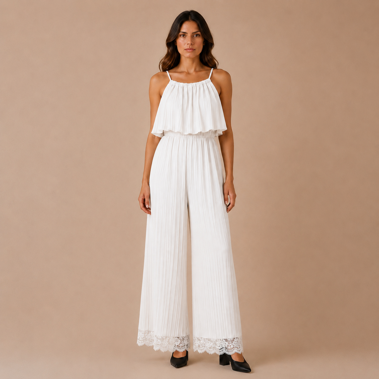 Tutina Donna Plissé con Pizzo – vista 4