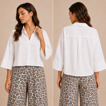 Camicia Cropped Donna Made in Italy