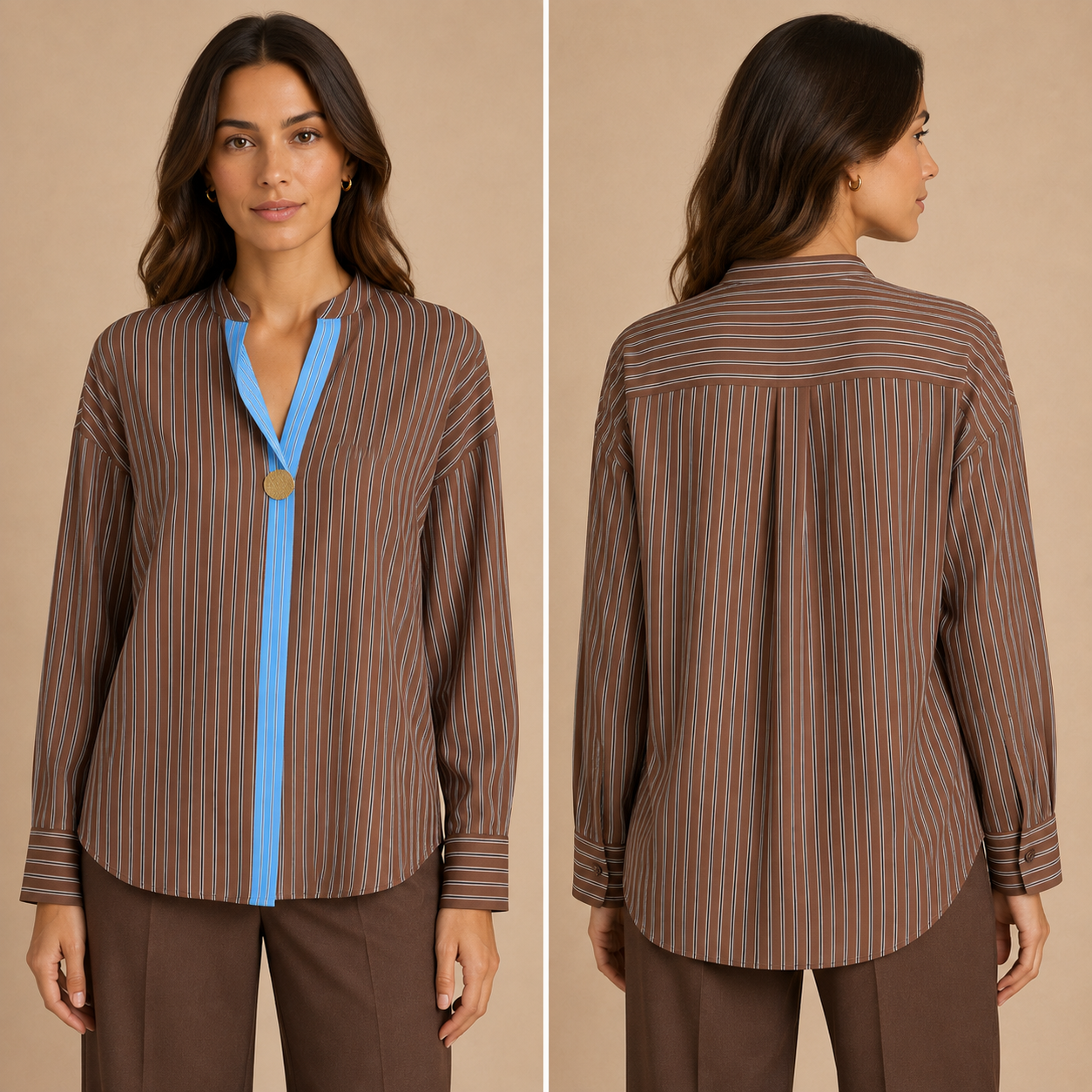 Camicia Donna a Righe Bicolor Mimì-Muà