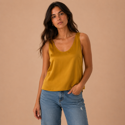 Damen-Top aus Viskose mit Sport-Chic-Detail