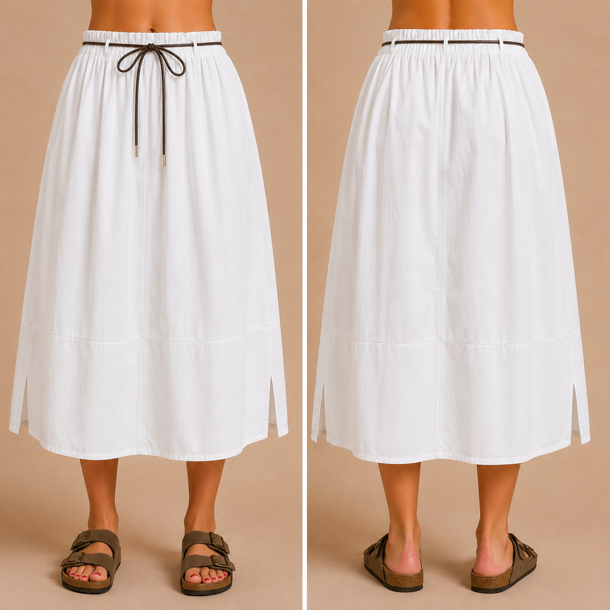 Gonna Donna Midi con Cintura