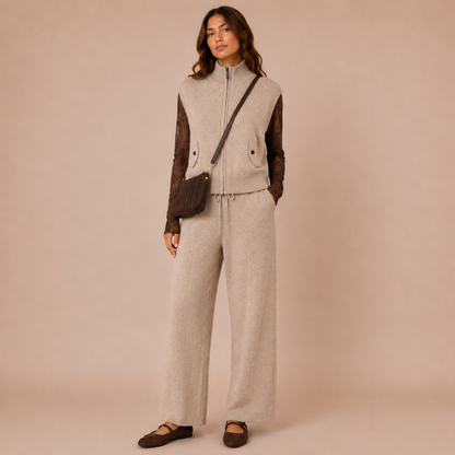 Gilet in maglia con zip