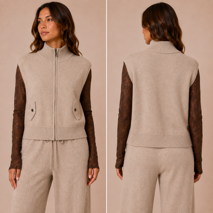 Gilet in maglia con zip