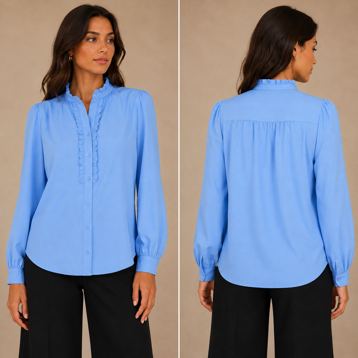 Camicia Donna con Rouches Mimì-Muà