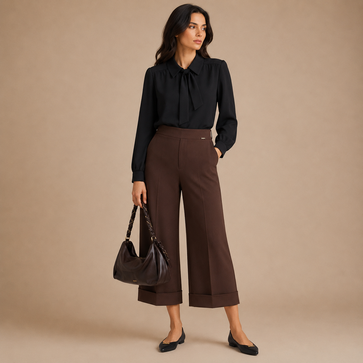 Pantalone Mimì-Muà Cropped a Gamba Ampia