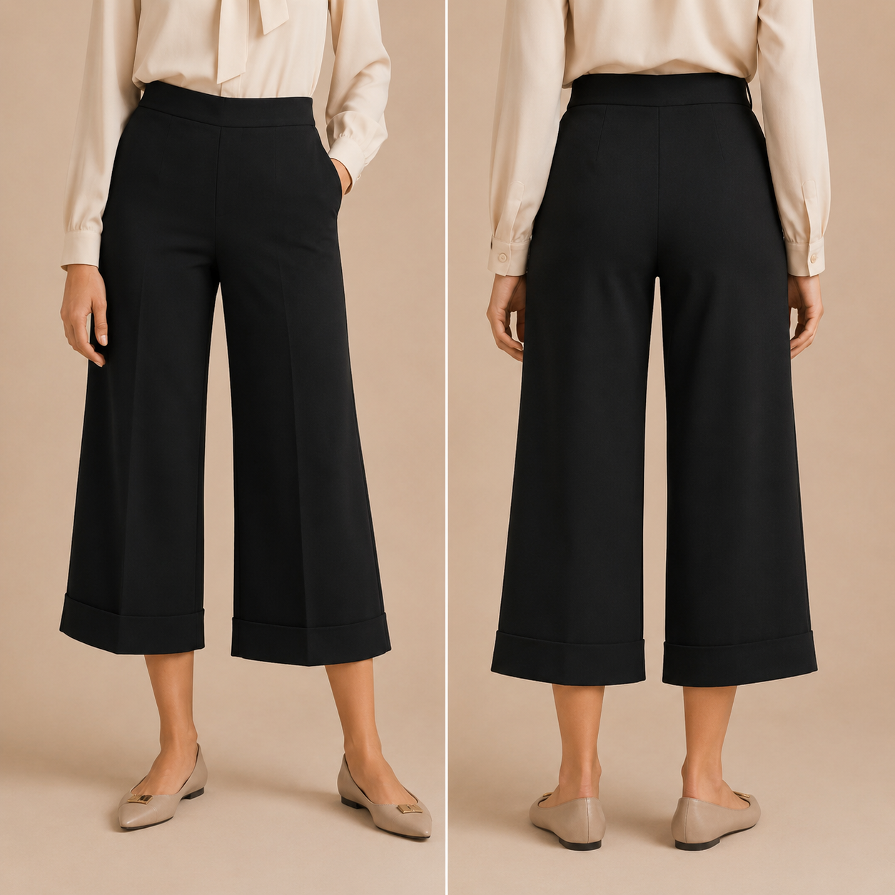 Pantalone Mimì-Muà Cropped a Gamba Ampia