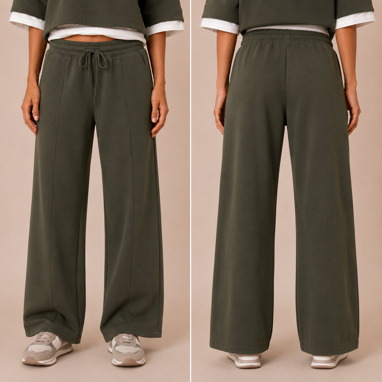 Pantalone Tuta wide leg con coulisse