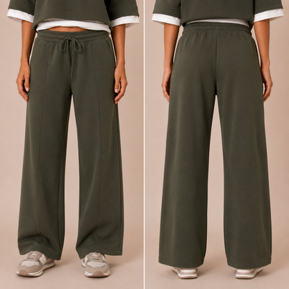 Pantalone Tuta wide leg con coulisse