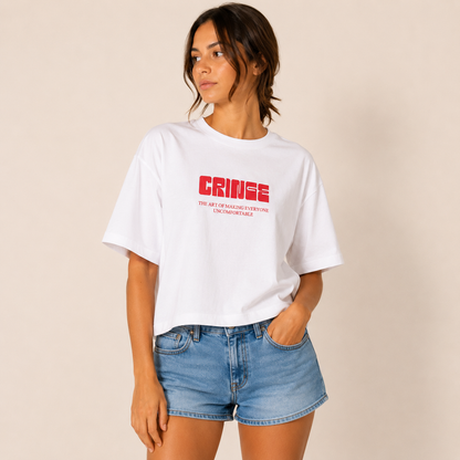T-Shirt Donna “CRINGE” Bianca