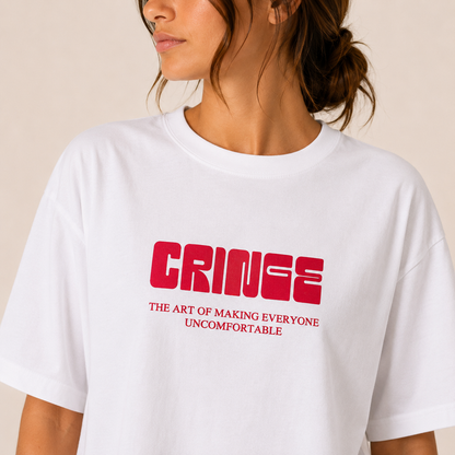 T-Shirt Donna “CRINGE” Bianca