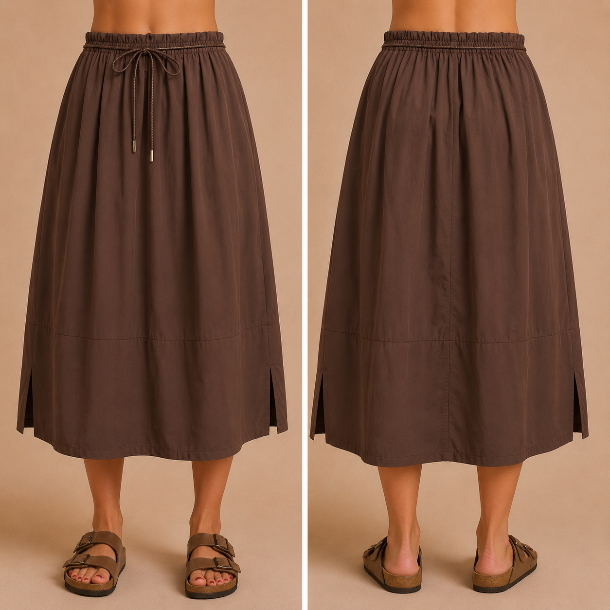 Gonna Donna Midi con Cintura
