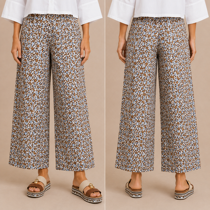 Pantalone Palazzo Donna Fantasia Animalier