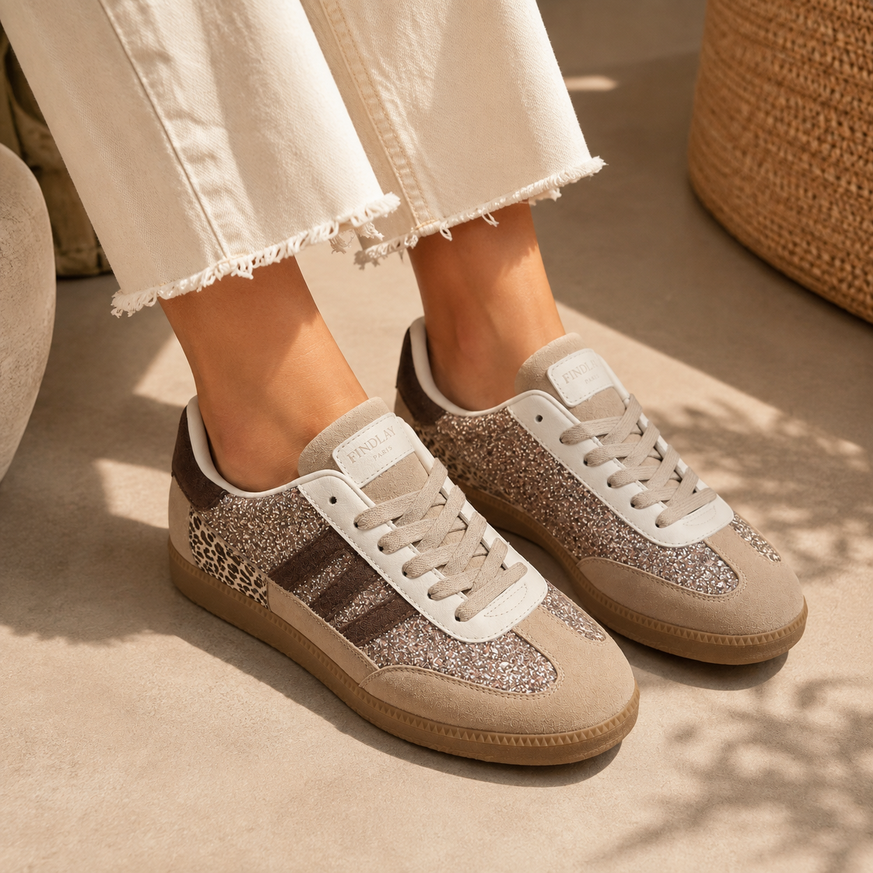 Sneakers Glitter Animalier