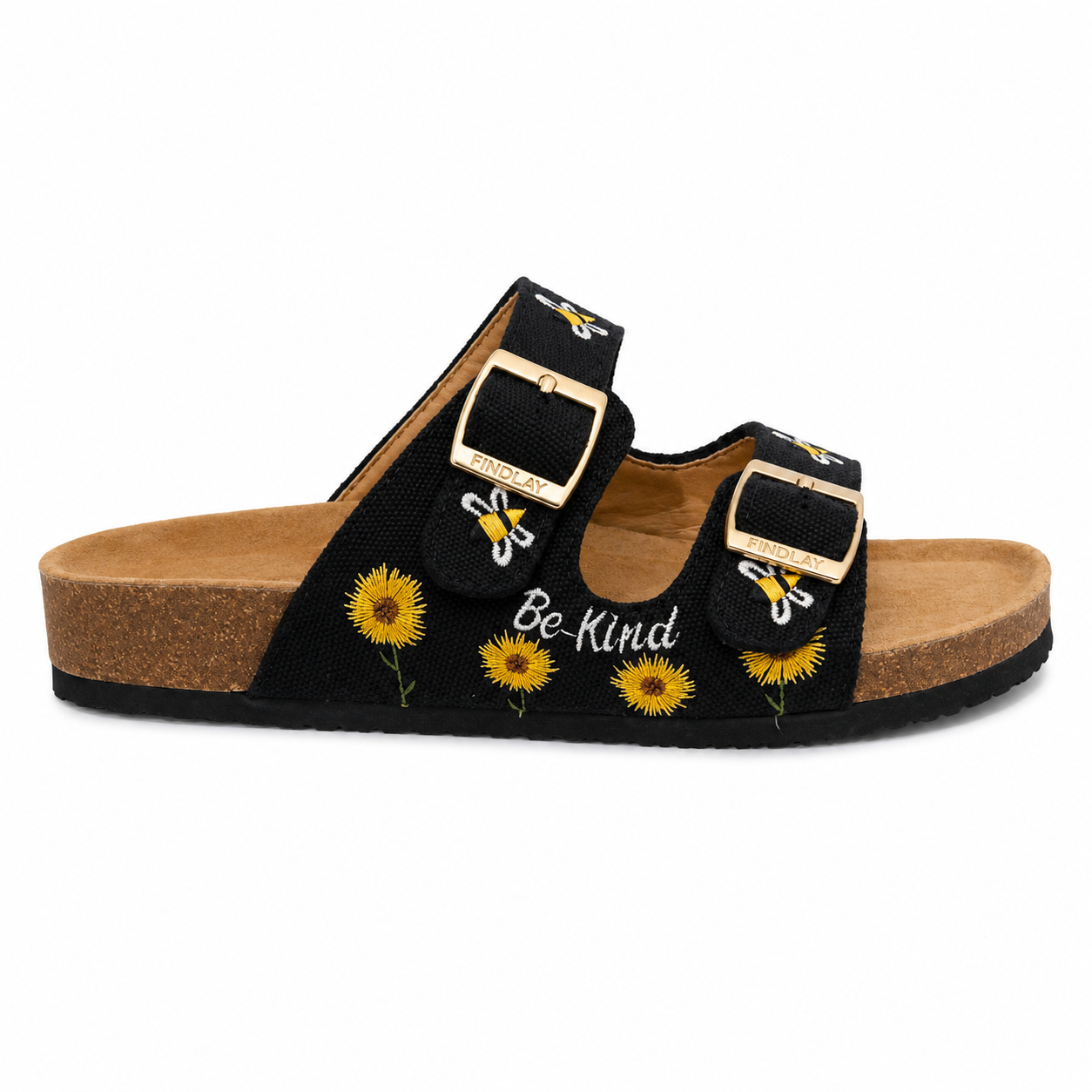Ciabatte Doppia Fascia Be Kind con Girasoli e Api