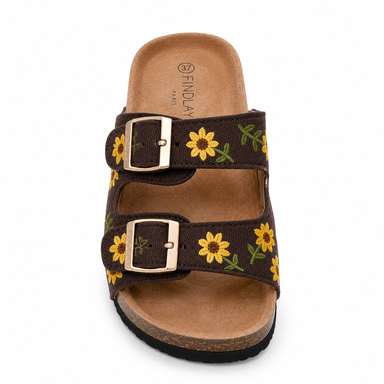 Ciabatta Donna Doppia Fascia Girasoli
