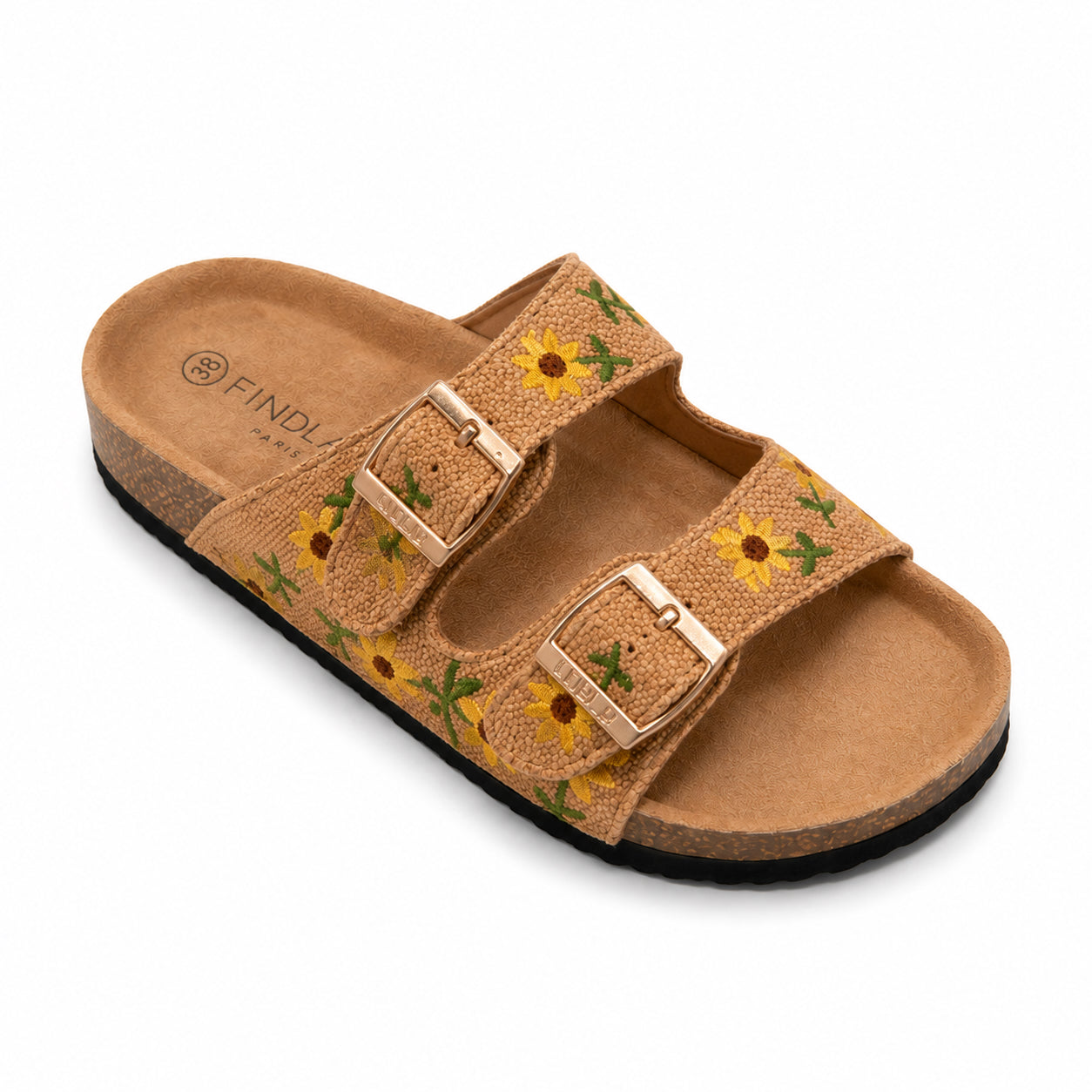 Ciabatta Donna Doppia Fascia Girasoli