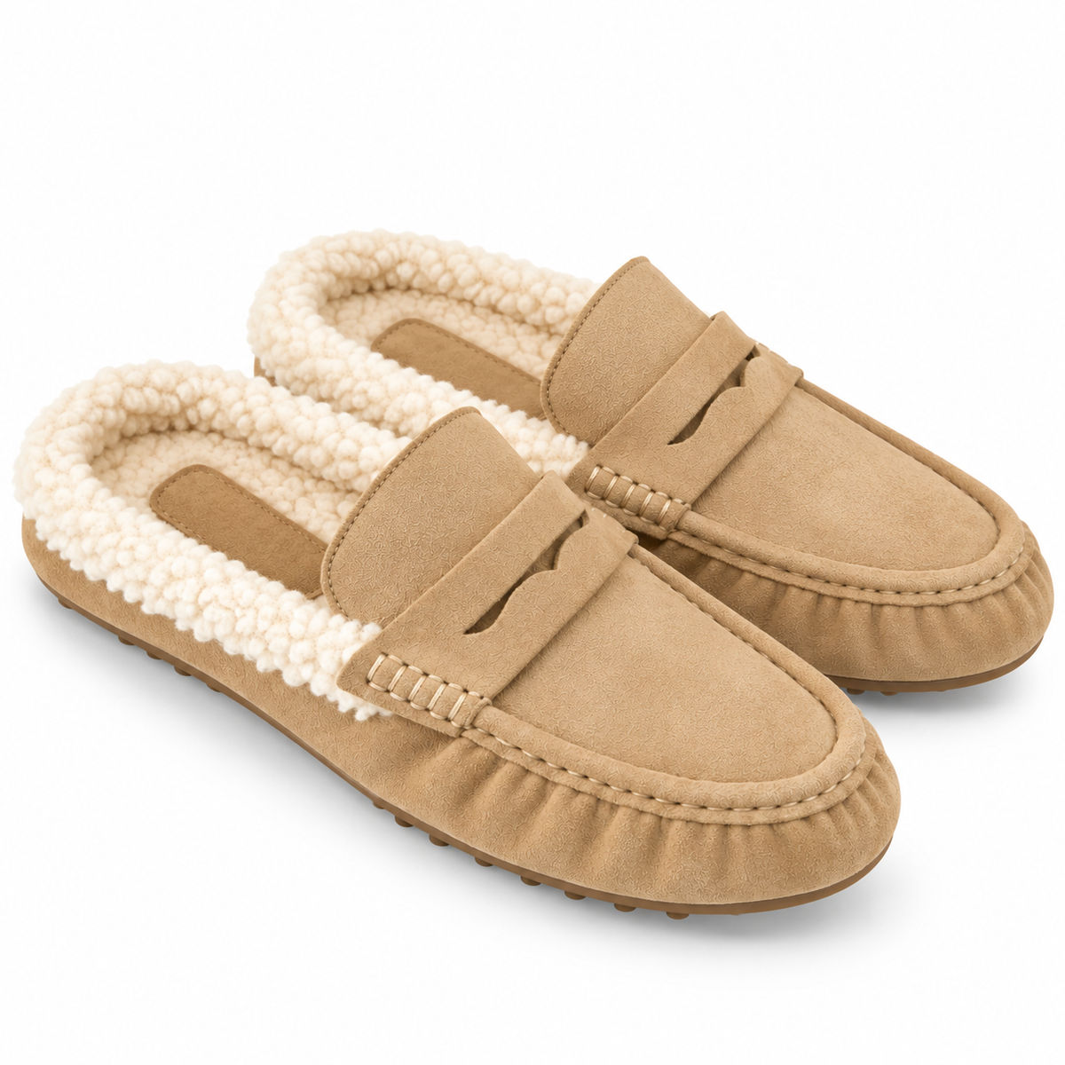 Ciabatta Mocassino Sabot con interno effetto shearling