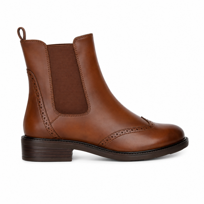 Stivali Chelsea boots con dettaglio brogue