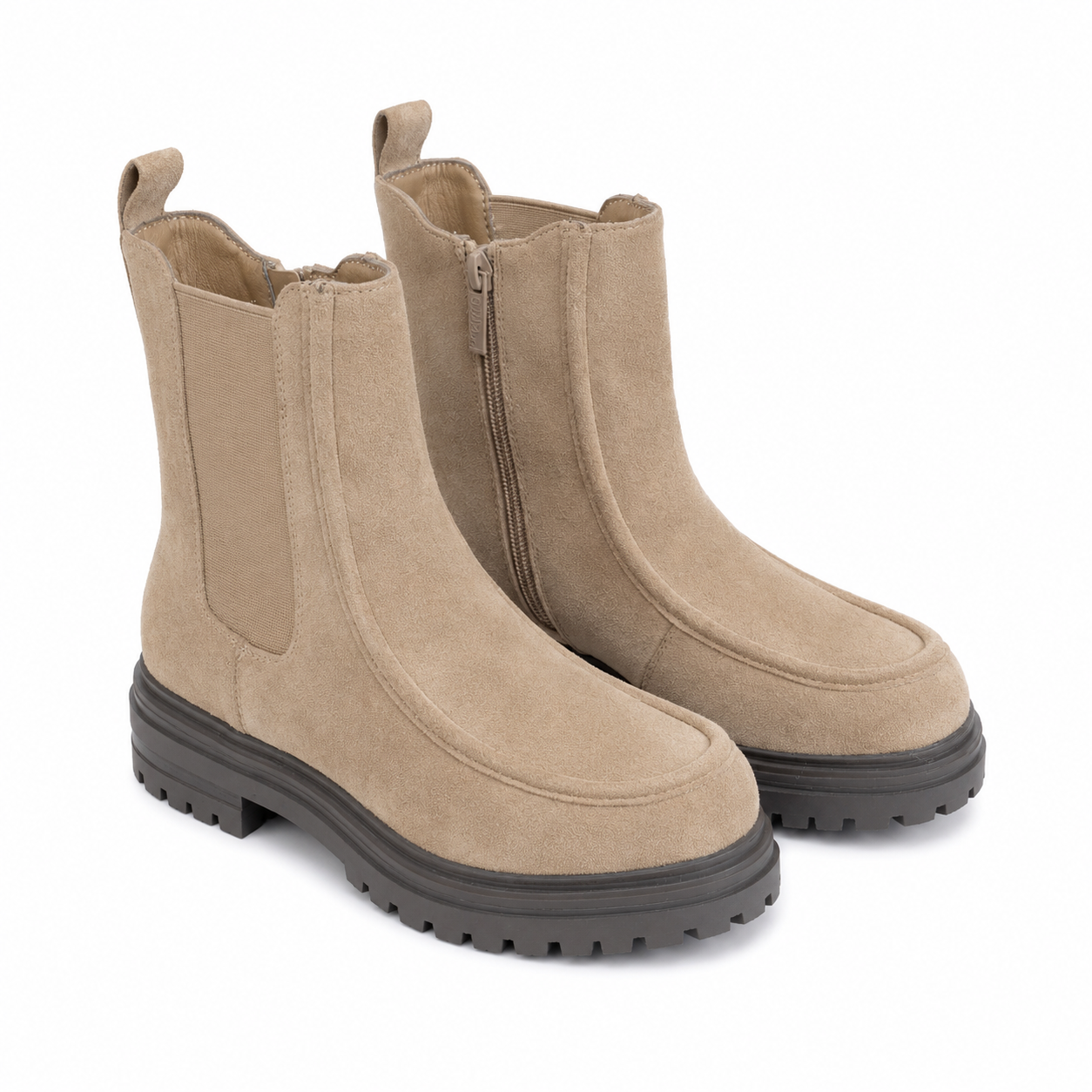 Stivaletti Chelsea Chunky in Camoscio