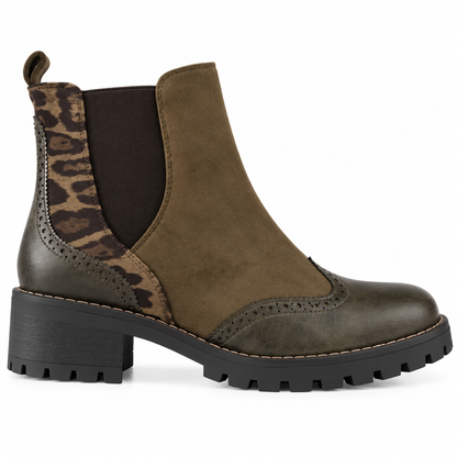 Stivaletto Chelsea con dettaglio animalier