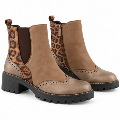 Stivaletto Chelsea con dettaglio animalier