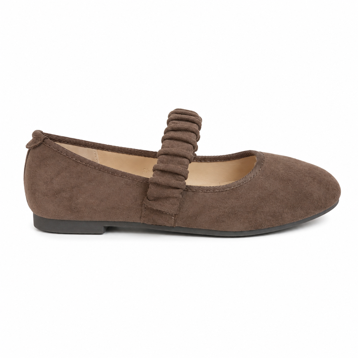 Ballerina Mary Jane con Cinturino Arricciato