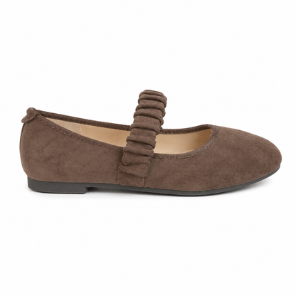Ballerina Mary Jane con Cinturino Arricciato
