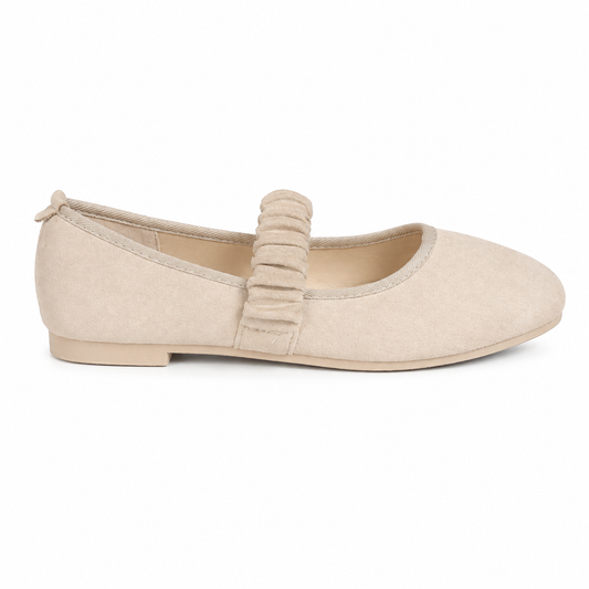 Ballerina Mary Jane con Cinturino Arricciato