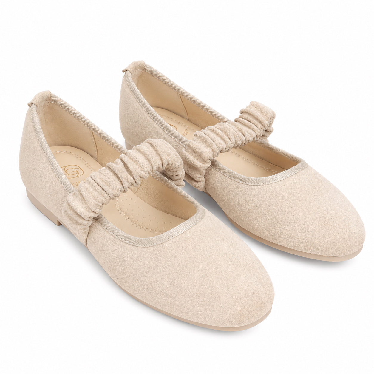 Ballerina Mary Jane con Cinturino Arricciato