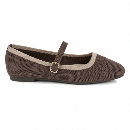 Ballerina Mary Jane in Maglia con Cinturino