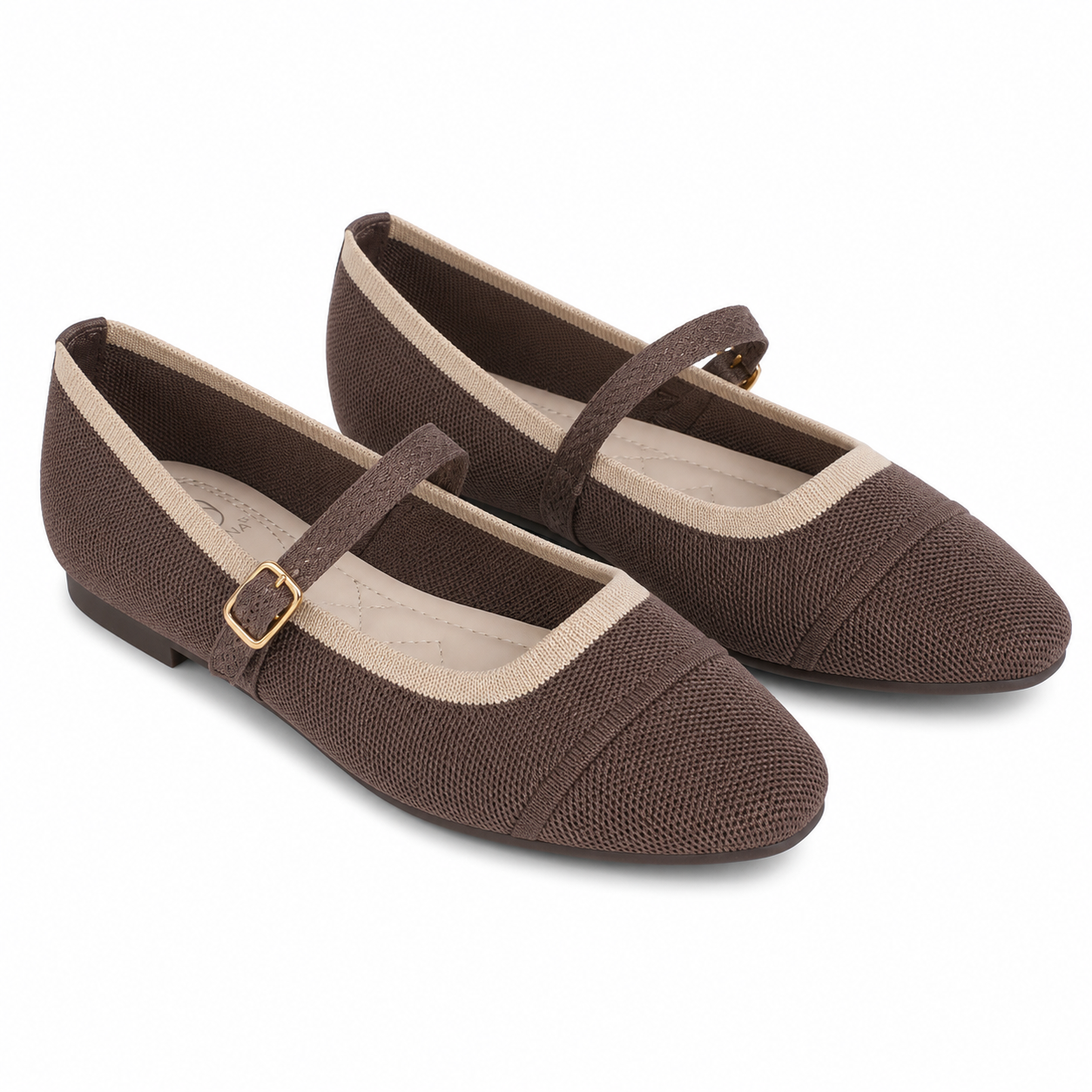 Ballerina Mary Jane in Maglia con Cinturino