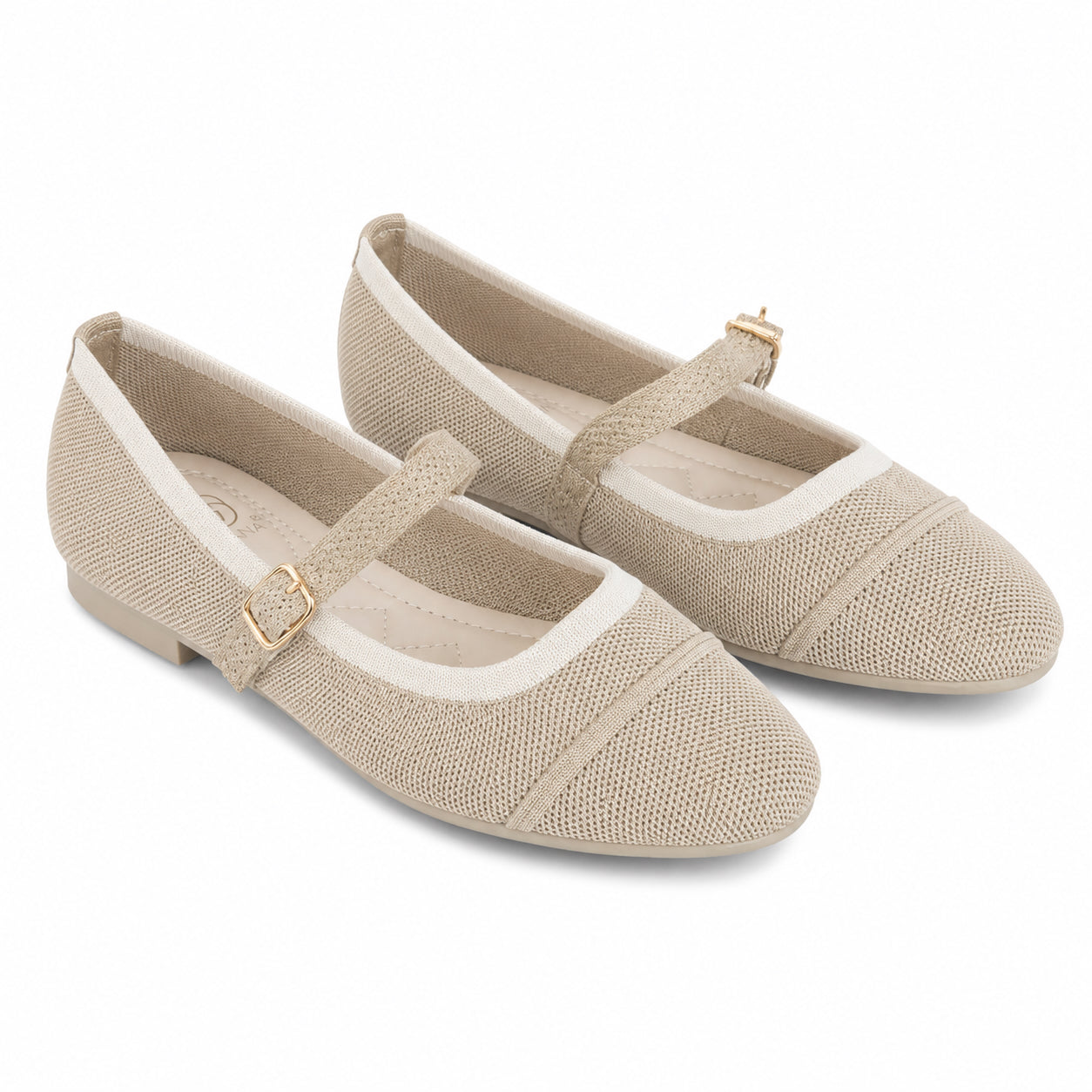 Ballerina Mary Jane in Maglia con Cinturino