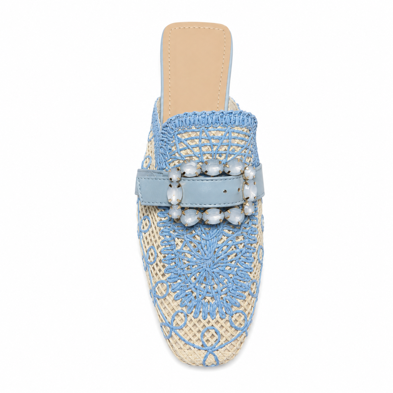 Sabot Donna Traforato con Fibbia Gioiello