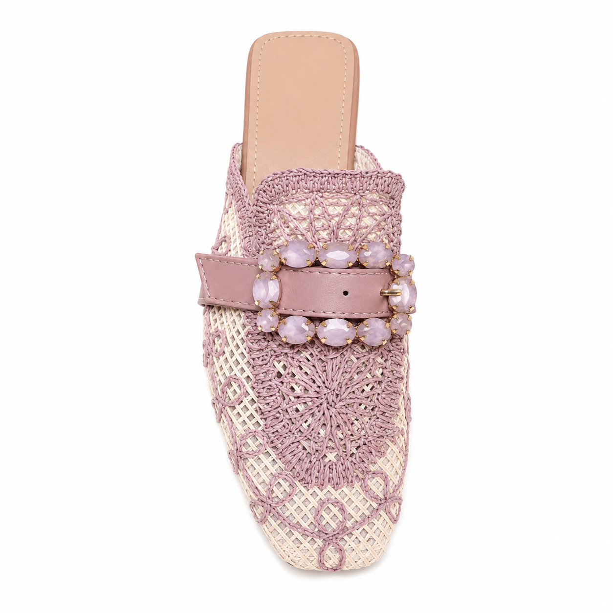 Sabot Donna Traforato con Fibbia Gioiello