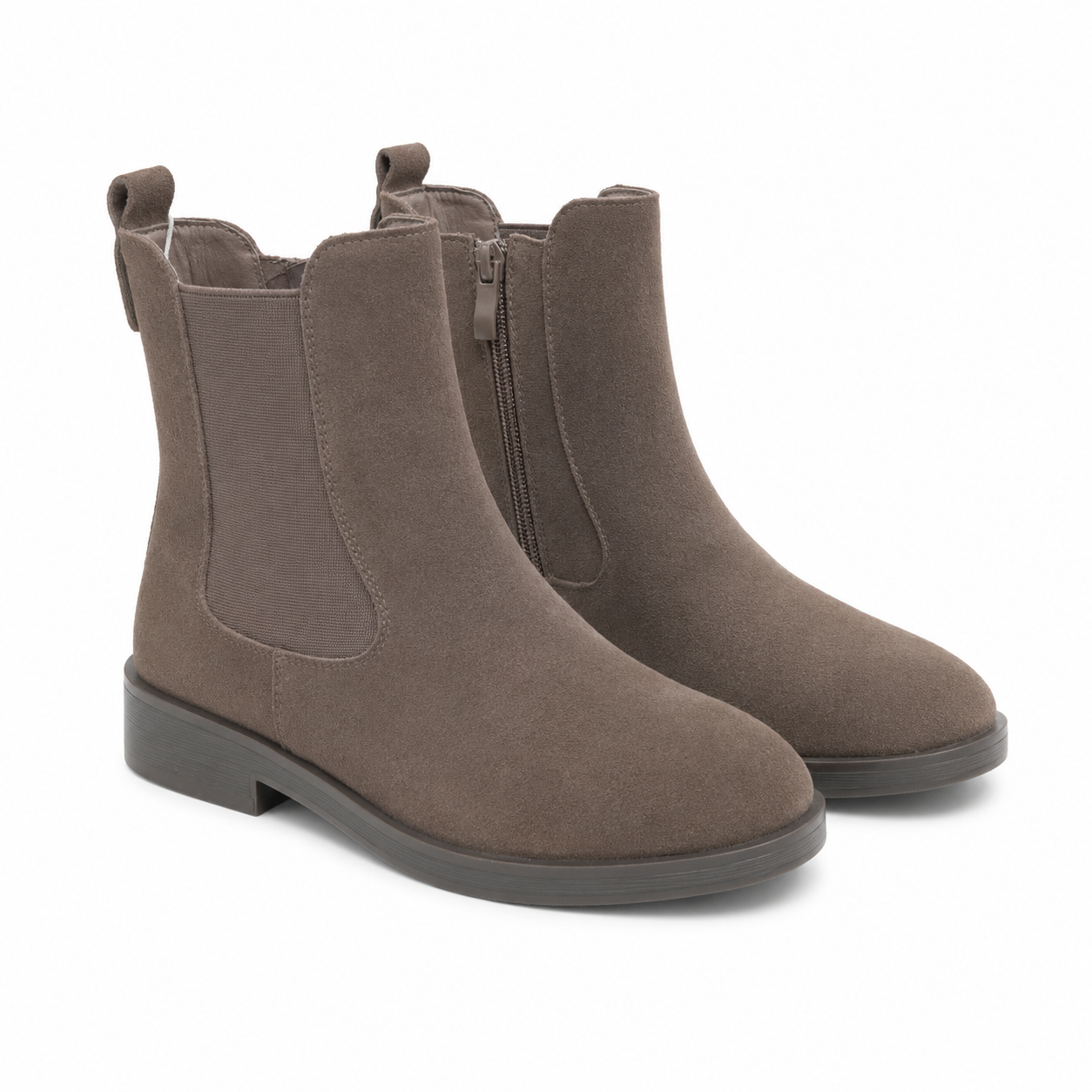 Stivaletti Chelsea Suede Donna con Elastico e Zip