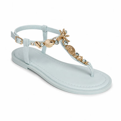 Sandalo Gioiello Mare Donna con Conchiglie e Stelle Marine